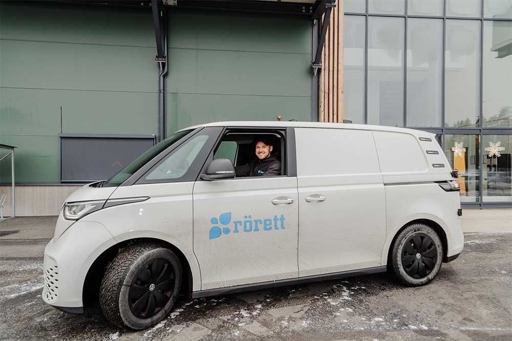 Rörett arbetsbil